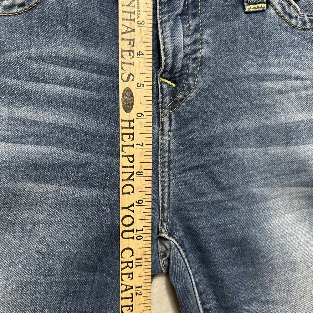 True Religion Men's 29 Blue World Tour Jean Drawstring Joggers Zippered Fly Logo